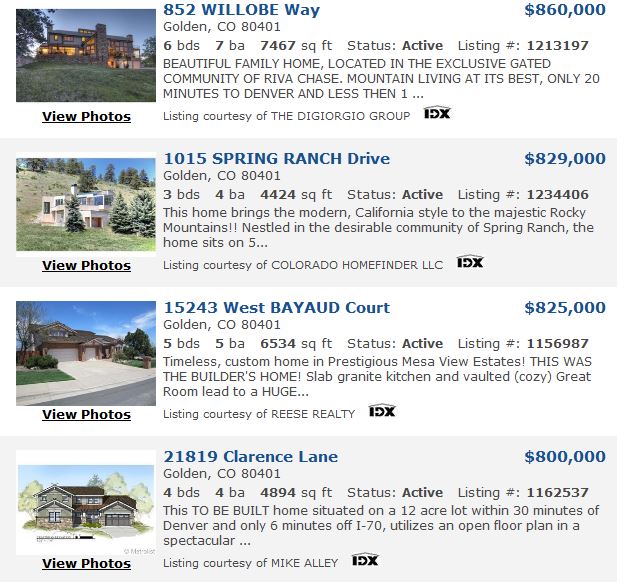 Mesa View Estates, 6th Ave West Estates, Golden, CO, Jefferson County